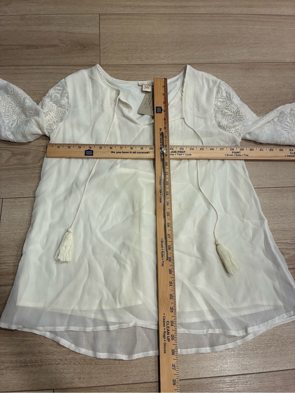 NWT Sundance Women’s Poetic License Top Embroidered Lace Tassel Size S - Picture 6 of 7